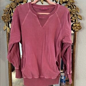 Zenana Mauve Pullover with Pockets Size Small